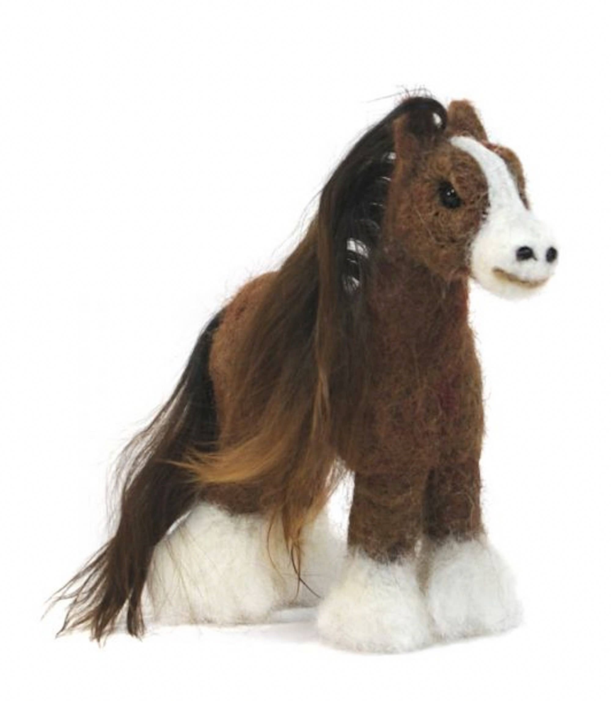 Clydesdale Hand-Felted Alpaca Horse