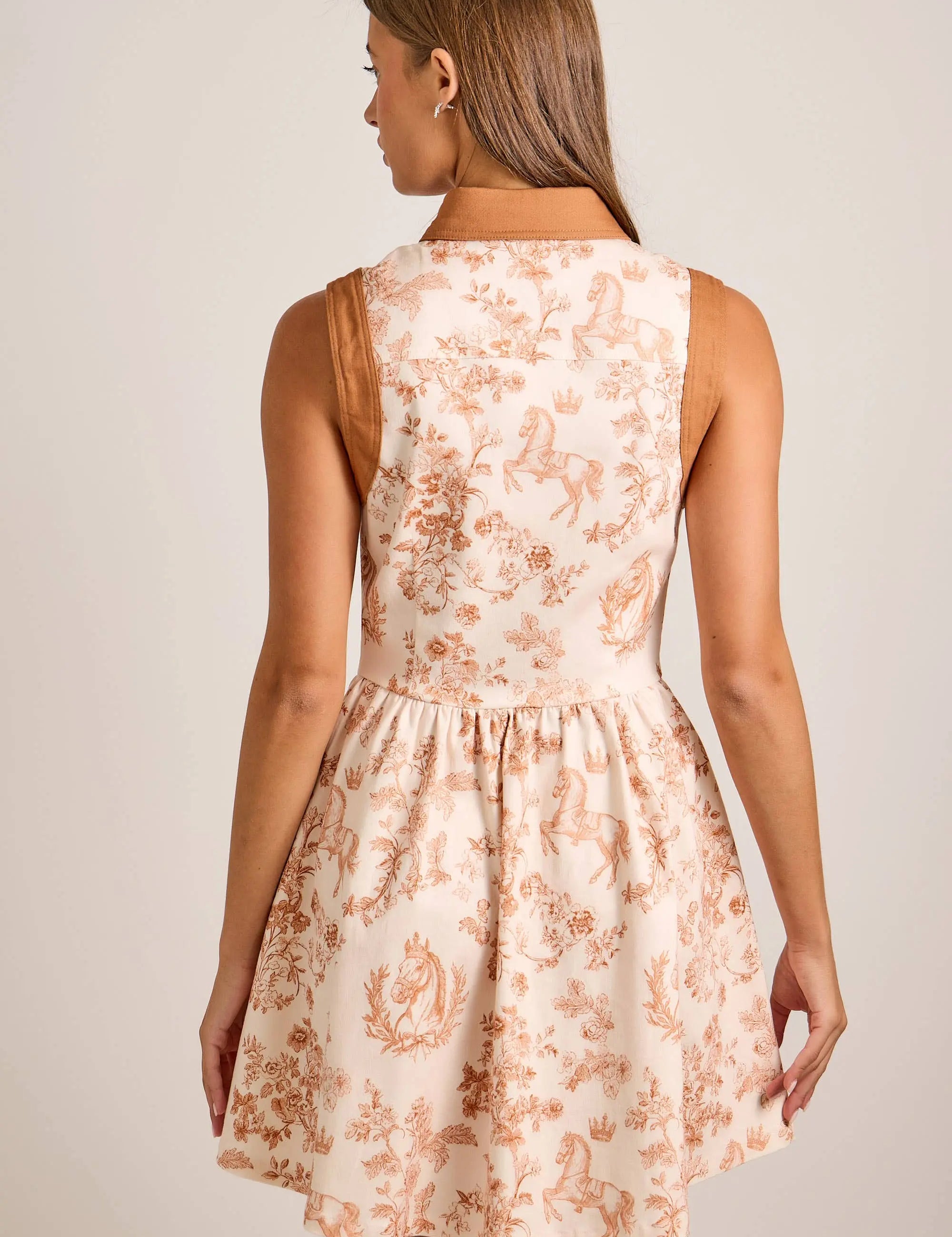 Unicorn Floral Button-Front Dress – Summer Sundress Main Strip