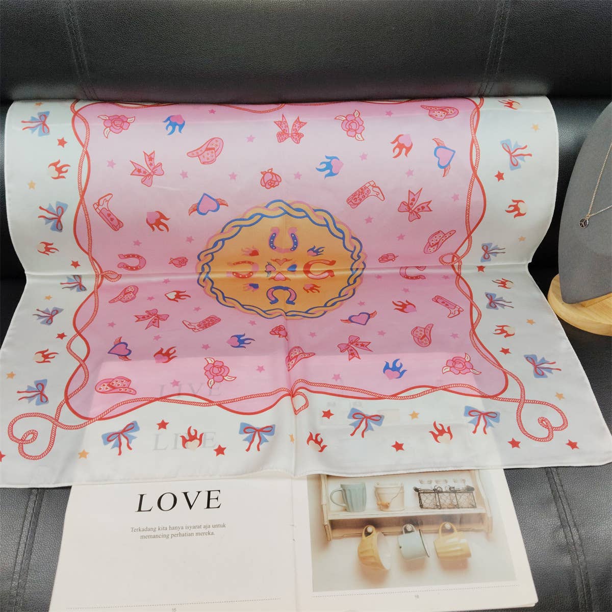 Pink Heart Cowgirl Bandana