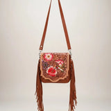 Leather Hand Tooled Crossbody Bag Faire - Sixtease Bags USA