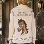 Western Horse Jacquard Shawl