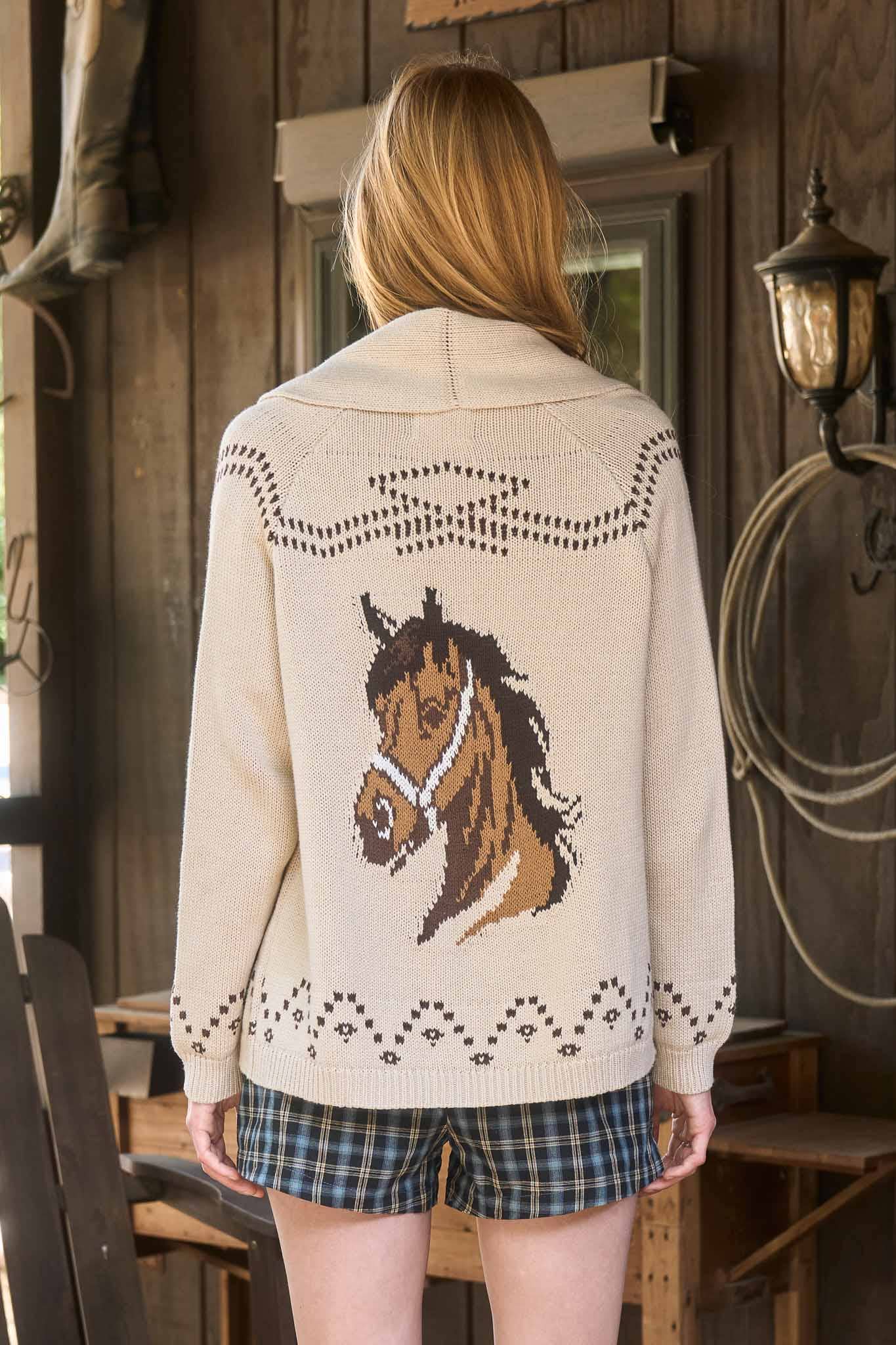 Western Horse Jacquard Shawl