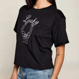 Lucky Horseshoe Bow Tee