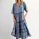 Fanny Western Denim Dress - Bridle Up Hope Shop