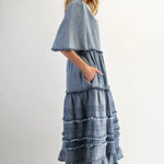 Fanny Western Denim Dress - Bridle Up Hope Shop