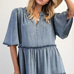 Fanny Western Denim Dress - Bridle Up Hope Shop