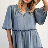 Fanny Western Denim Dress - Bridle Up Hope Shop