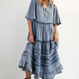 Fanny Western Denim Dress - Bridle Up Hope Shop