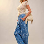 Western Barrel Leg Denim Jean