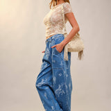 Western Barrel Leg Denim Jean