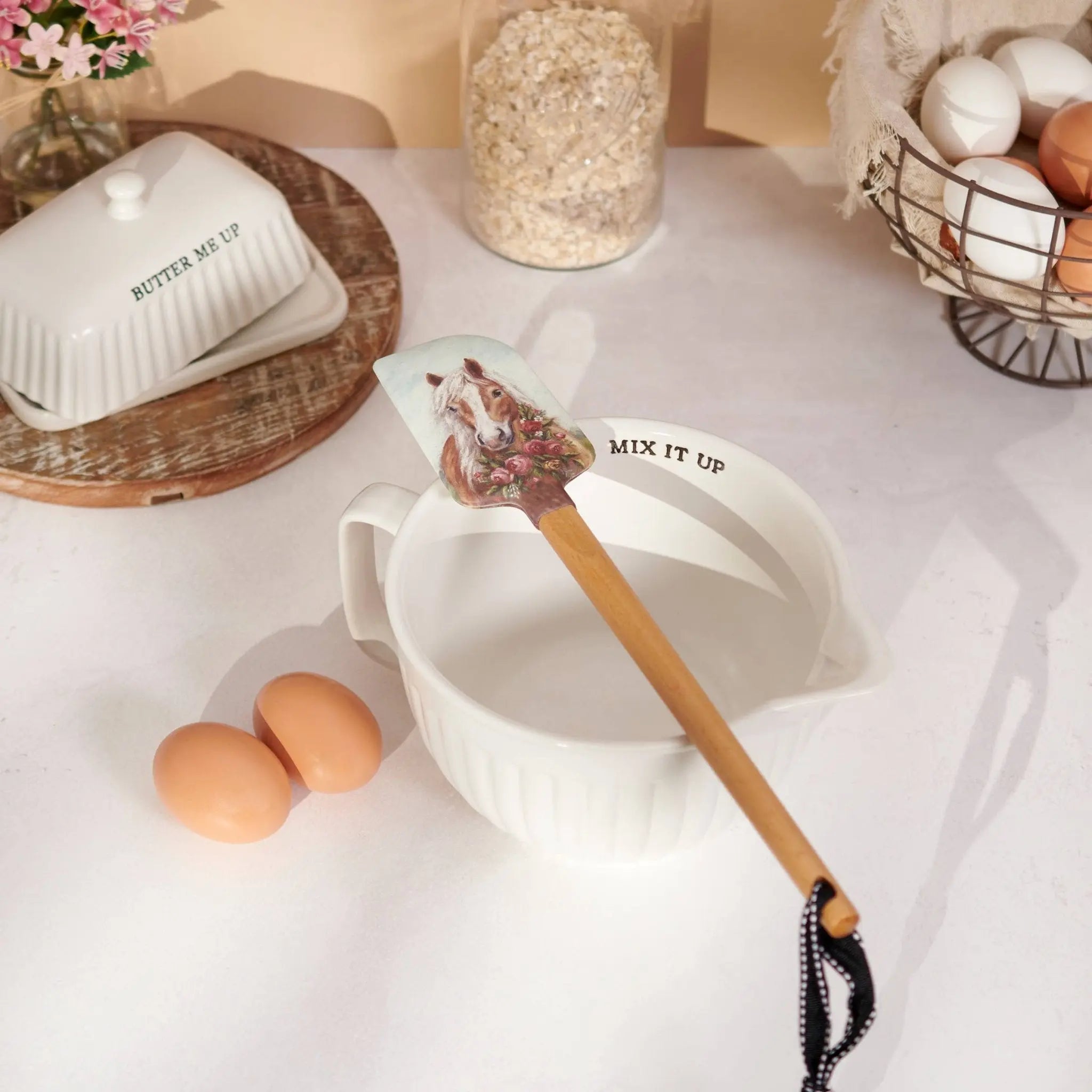 Floral Pony Spatula - Bridle Up Hope Shop