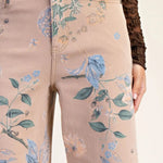 Floral Soft Twill Stretch Pants - Bridle Up Hope Shop