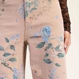 Floral Soft Twill Stretch Pants - Bridle Up Hope Shop