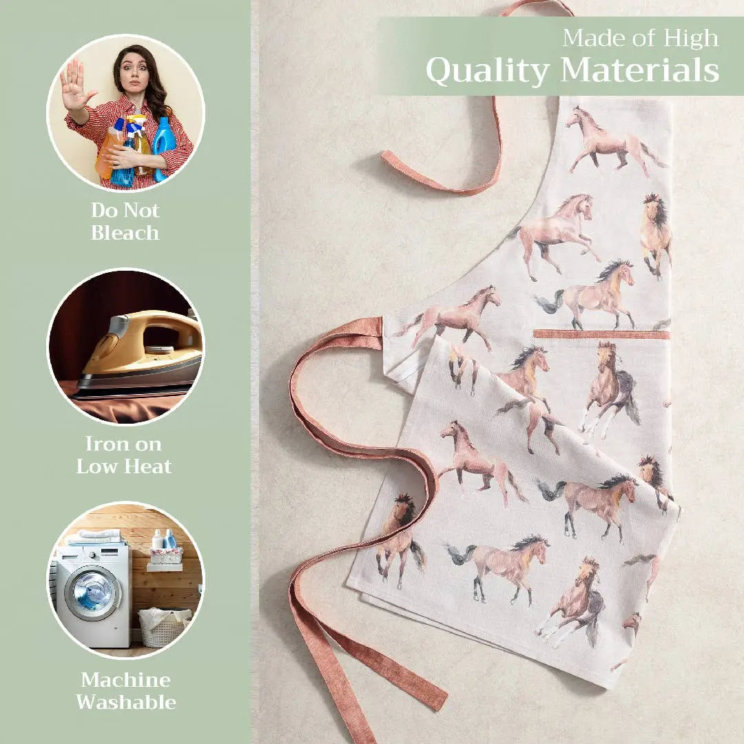 Free Horses Cotton Apron - Bridle Up Hope Shop