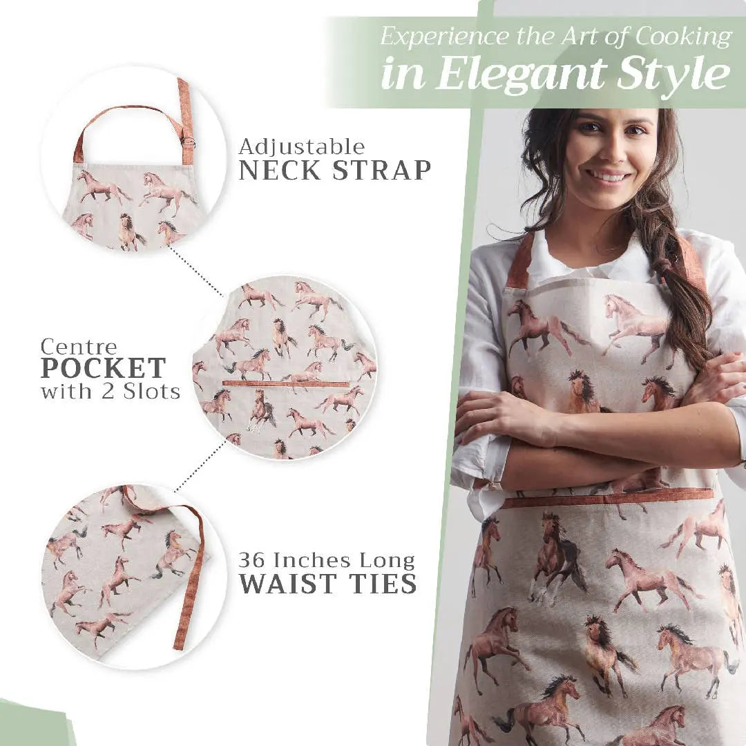 Free Horses Cotton Apron - Bridle Up Hope Shop