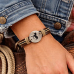 Free Rein Horse Leather Bracelet - Bridle Up Hope Shop