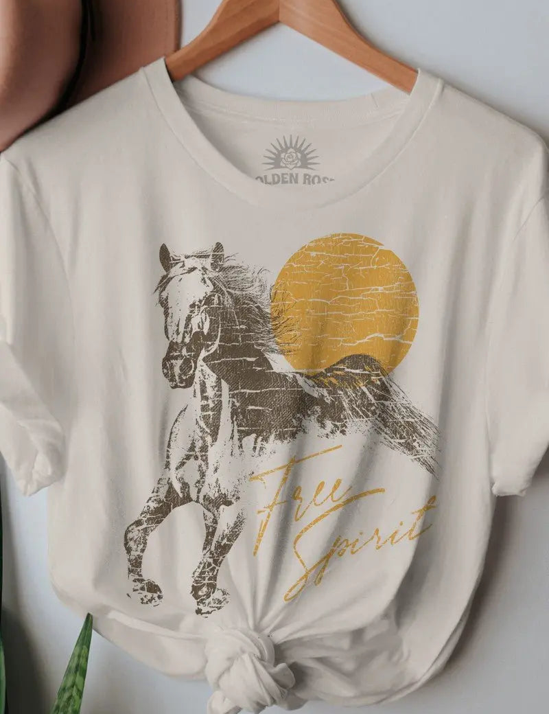 Free Spirit Horse T-Shirt - Bridle Up Hope Shop