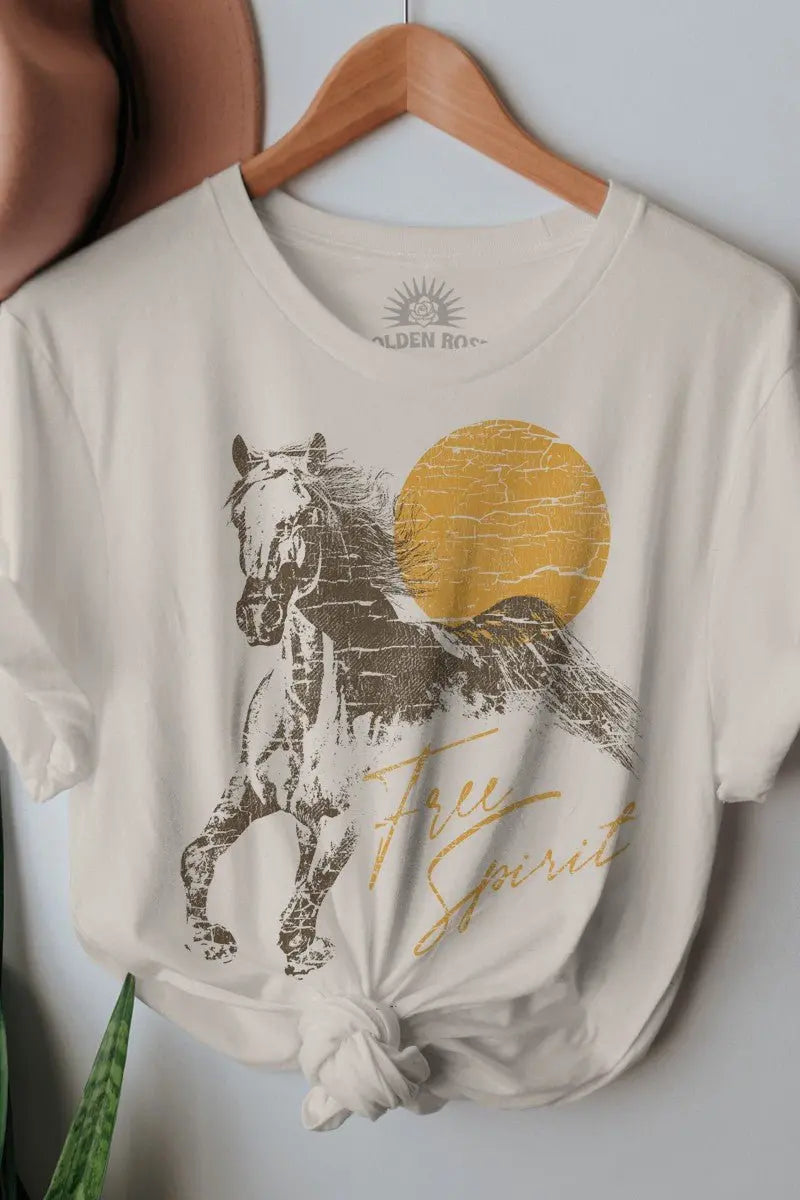 Free Spirit Horse T-Shirt - Bridle Up Hope Shop