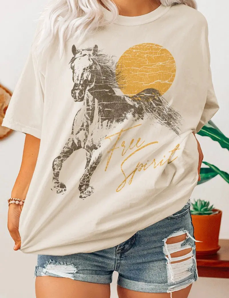 Free Spirit Horse T-Shirt - Bridle Up Hope Shop