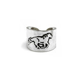 Galloping Horse Cuff Ring - Bridle Up Hope Shop