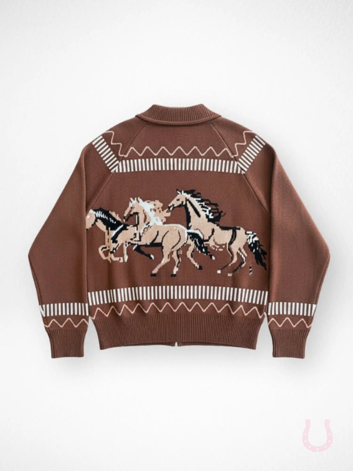 Galloping Horses Zip Cardigan - Bridle Up Hope Shop
