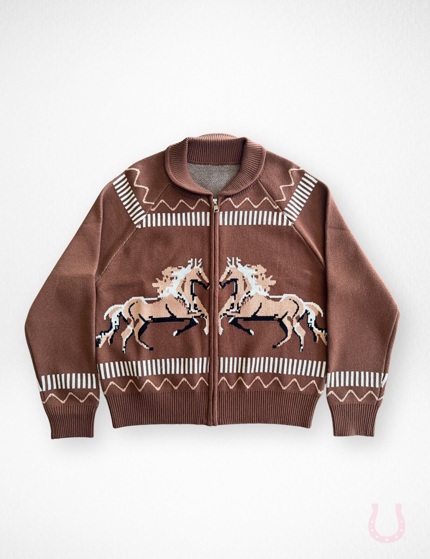 Galloping Horses Zip Cardigan
