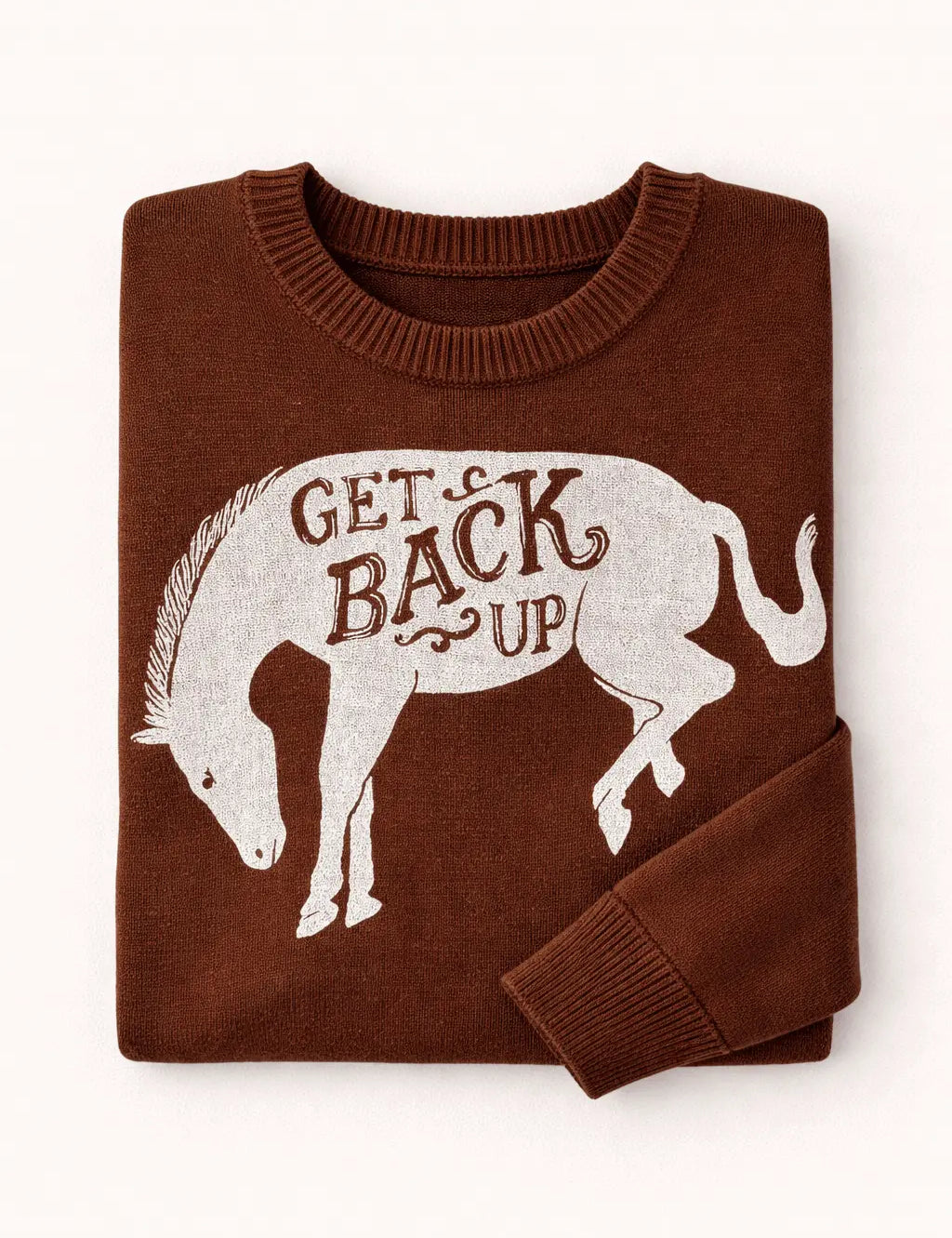 Get Back Up Horse Sweater - Bridle Up Hope Shop