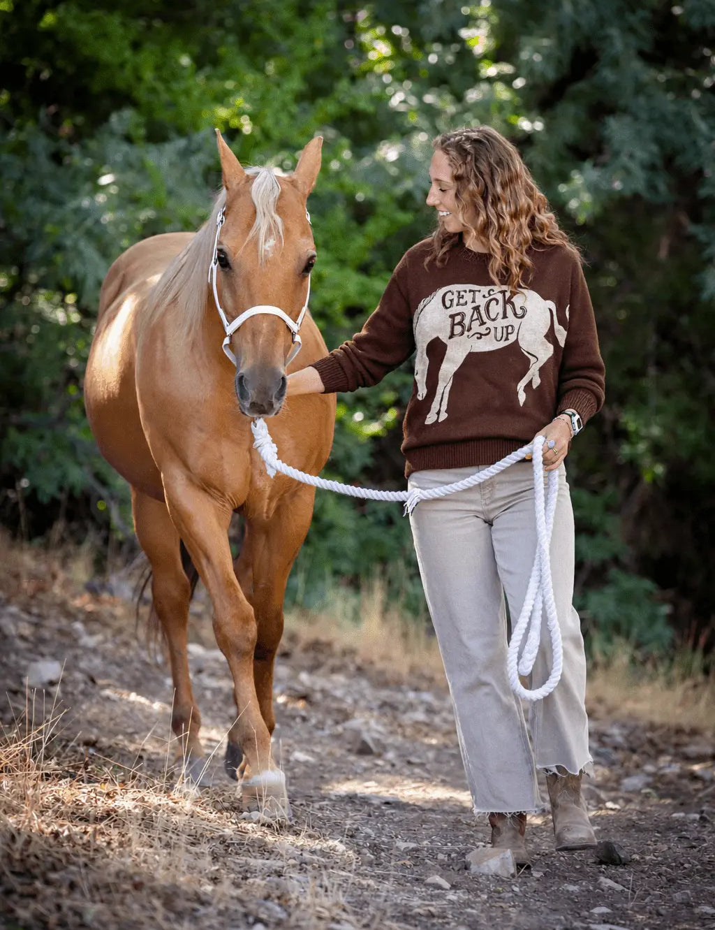 Get Back Up Horse Sweater - Bridle Up Hope Shop