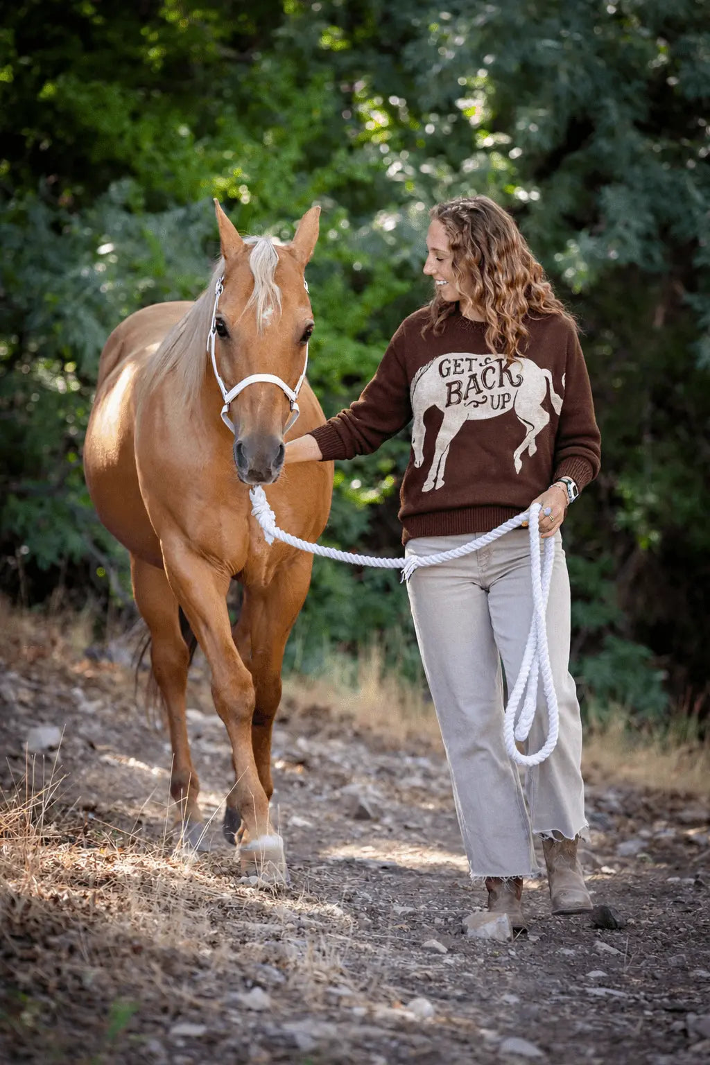 Get Back Up Horse Sweater - Bridle Up Hope Shop