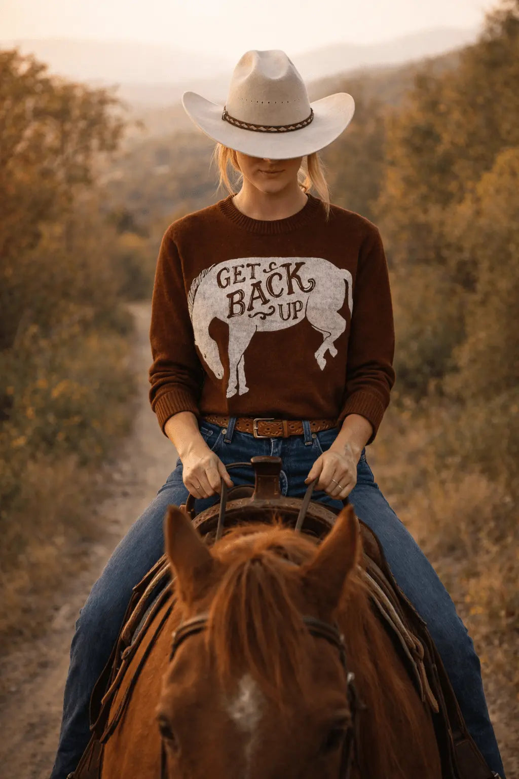 Get Back Up Horse Sweater - Bridle Up Hope Shop
