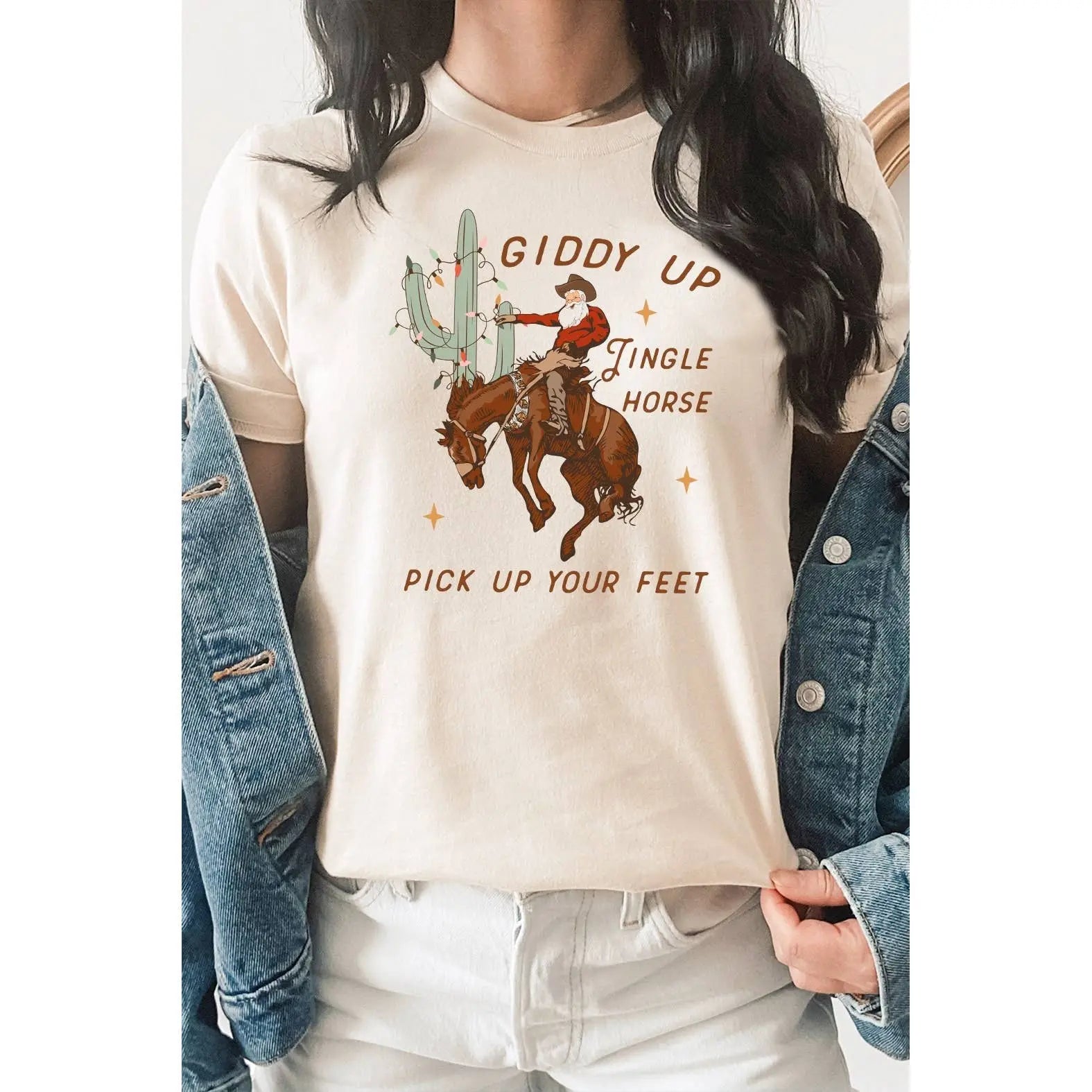 Giddy Up Christmas T-Shirt - Bridle Up Hope Shop