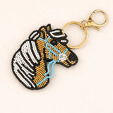 Golden Palomino Horse Hand - Beaded Keychain - Bridle Up Hope Shop