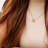 horseshoe cut-out necklace
