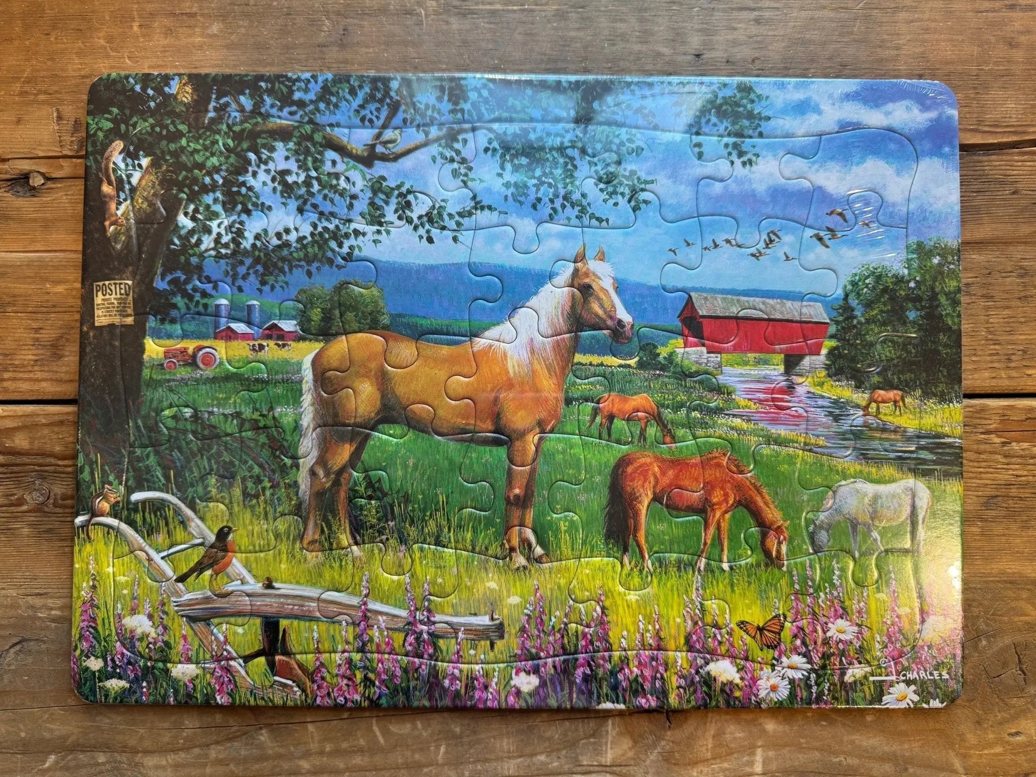 Grazing Horses Tray Puzzle (35pc) - Bridle Up Hope Shop