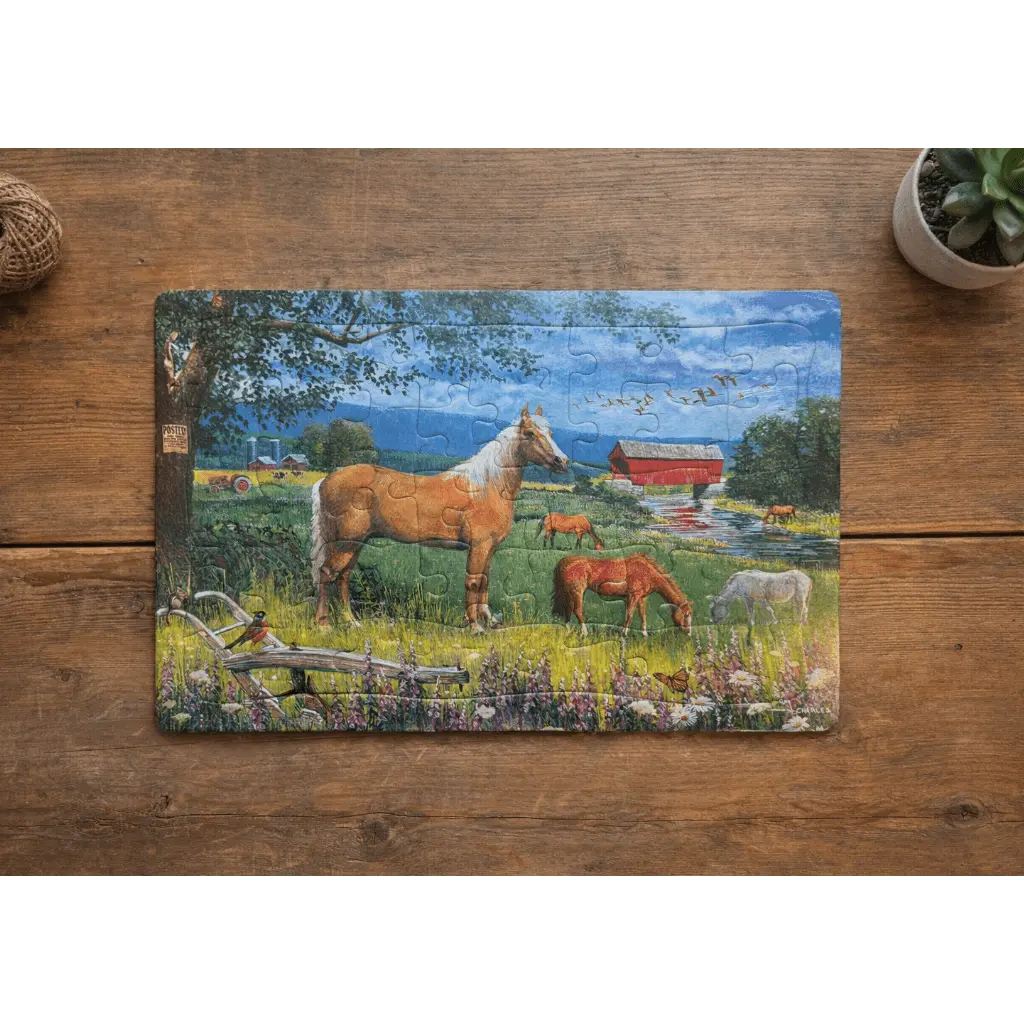 Grazing Horses Tray Puzzle (35pc) - Bridle Up Hope Shop