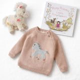 Gwenny Horse Sweater (Blush Pink) - Bridle Up Hope Shop