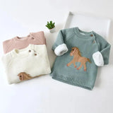 Gwenny Horse Sweater (Seafoam) - Bridle Up Hope Shop