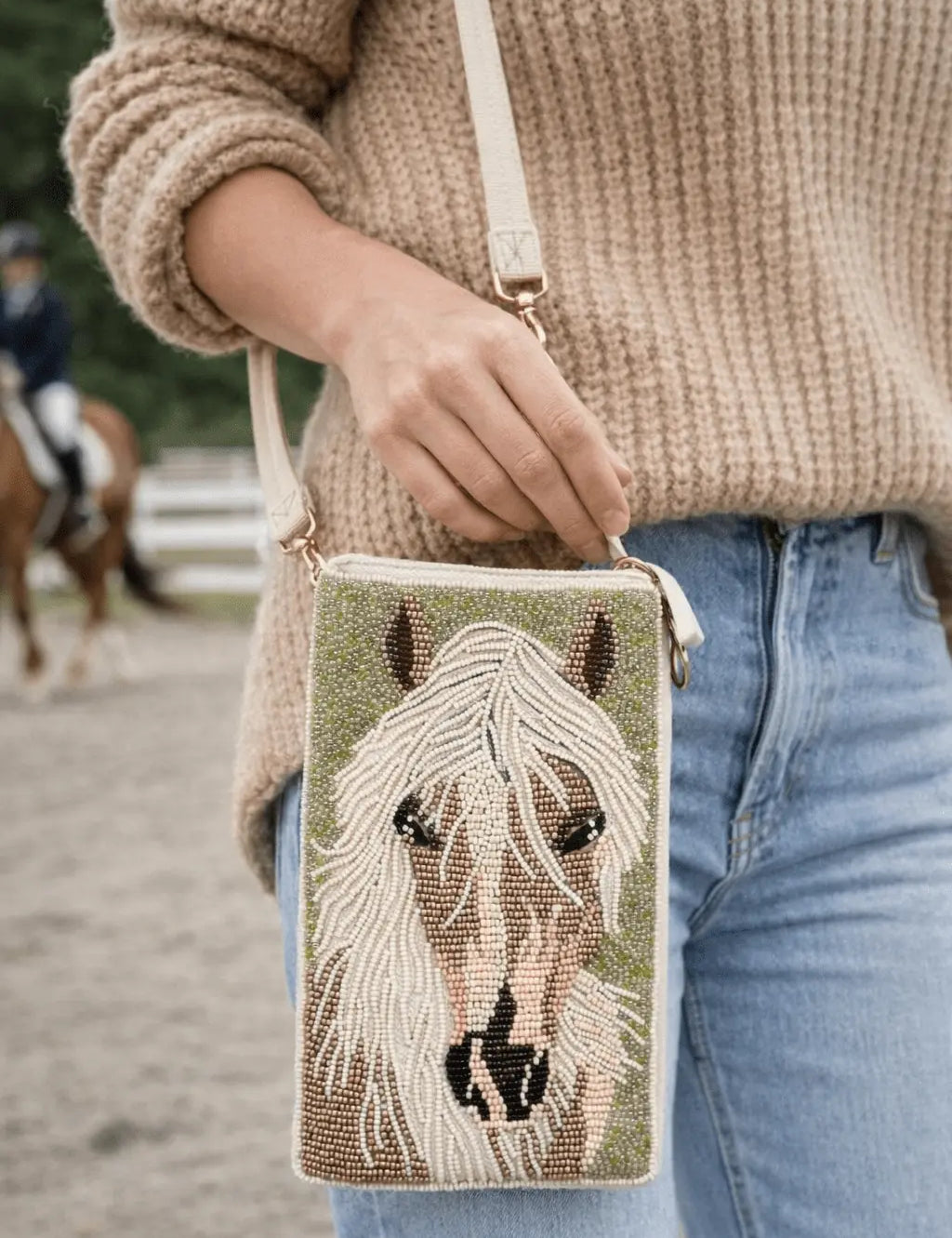 Hand - Beaded Club Horse Bag - Bridle Up Hope Shop