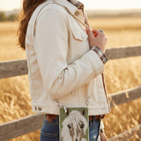 White Mane Horse Hand-Beaded Purse
