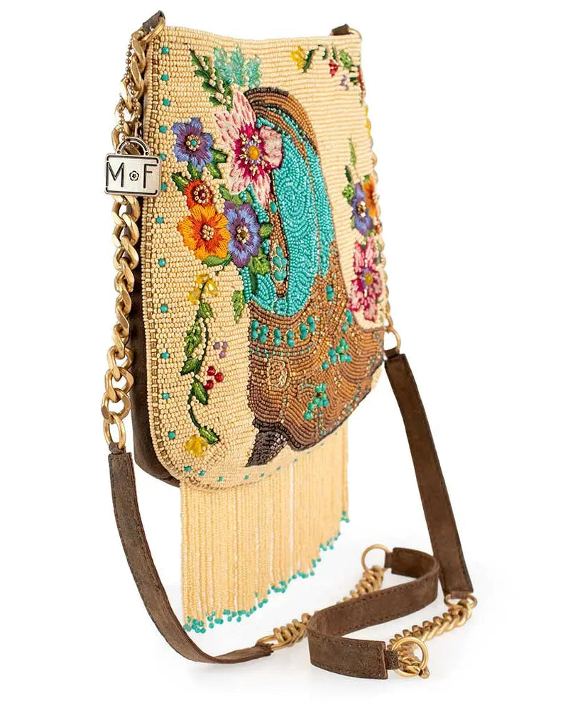 Hand - Beaded Cowgirl Boots Handbag - Bridle Up Hope Shop