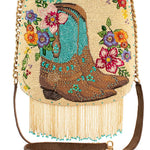 Hand - Beaded Cowgirl Boots Handbag - Bridle Up Hope Shop
