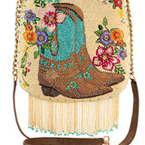 Hand - Beaded Cowgirl Boots Handbag - Bridle Up Hope Shop