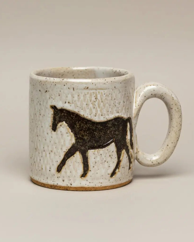 Handmade Horse Mug (Cream) - Bridle Up Hope Shop