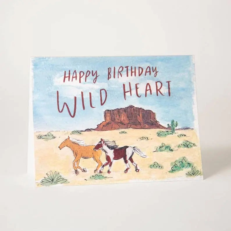 Happy Birthday Wild Heart Horse Card - Bridle Up Hope Shop