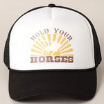Hold Your Horses Hat (Black) - Bridle Up Hope Shop