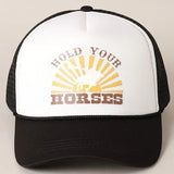Hold Your Horses Hat (Black) - Bridle Up Hope Shop