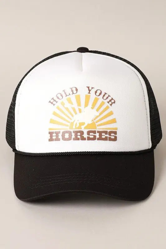 Hold Your Horses Hat (Black) - Bridle Up Hope Shop
