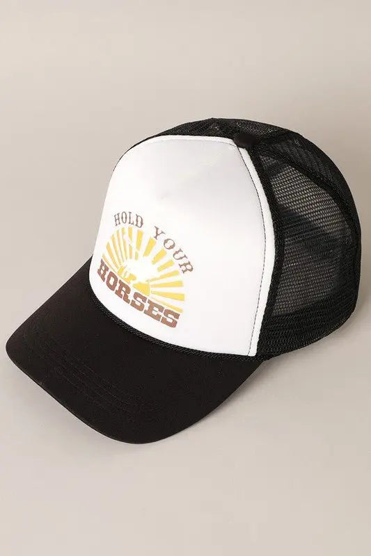 Hold Your Horses Hat (Black) - Bridle Up Hope Shop