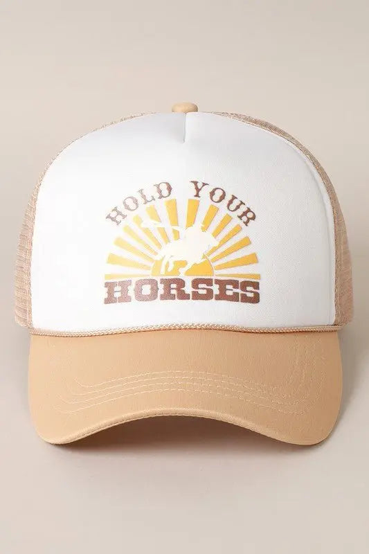 Hold Your Horses Hat (Tan) - Bridle Up Hope Shop