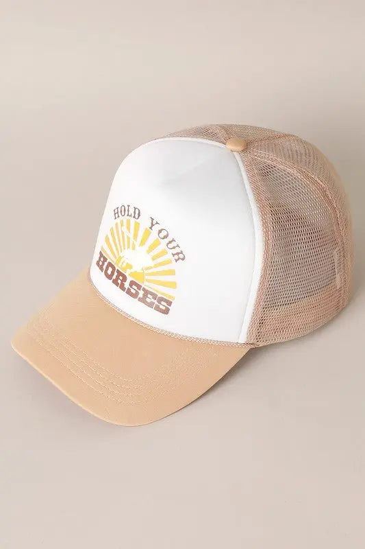 Hold Your Horses Hat (Tan) - Bridle Up Hope Shop